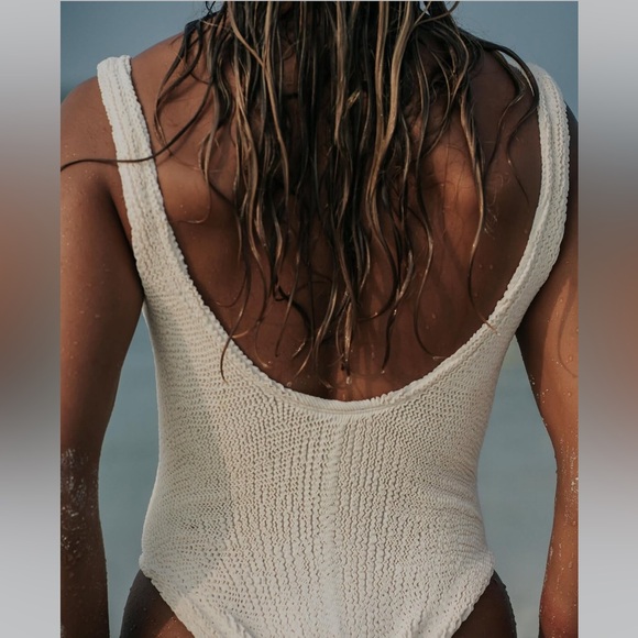 Hunza G Domino Swimsuit in Blush - Picture 2 of 15